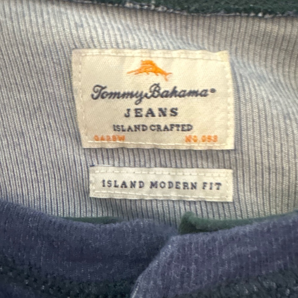 Tommy Bahama Jeans Brand Long Sleeve Blue Crew Neck Shirt Men’s Size - Picture 5 of 5